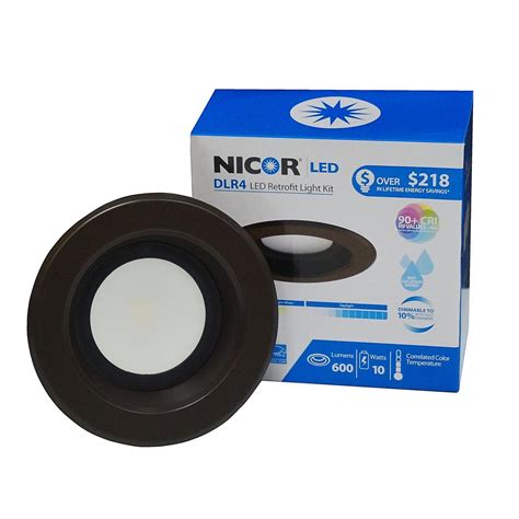 These recessed led downlights are dimmable. DLR Series 4 in. Oil-Rubbed Bronze 2700K Integrated LED ...