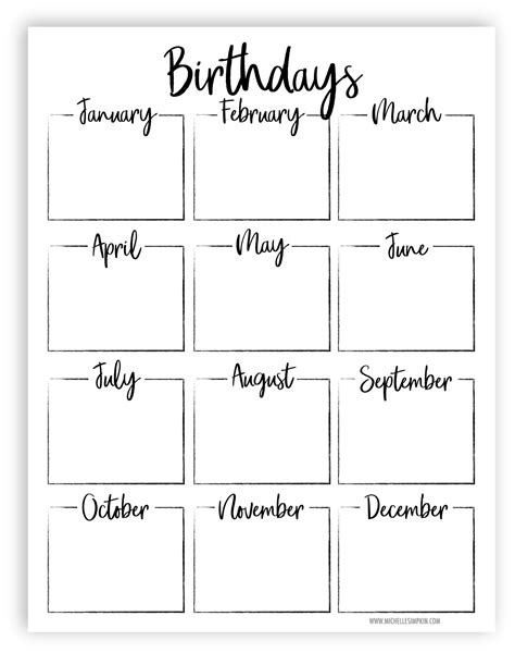 Organize Your Birthday List By Month With A Template Kayra Excel