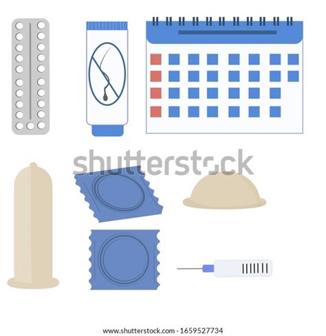 Birth Control Safe Sex Contraception Gynecology Stock Vector Royalty