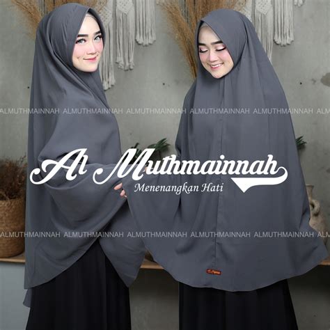 Jual Premium Khimar Kerudung Hijab Jilbab Wolfis Wolpis Adem Xxl Pad
