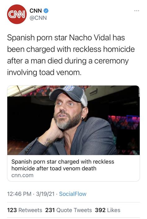Spanish Porn Star Nacho Vidal Has Been Charged With Reckless Homicide