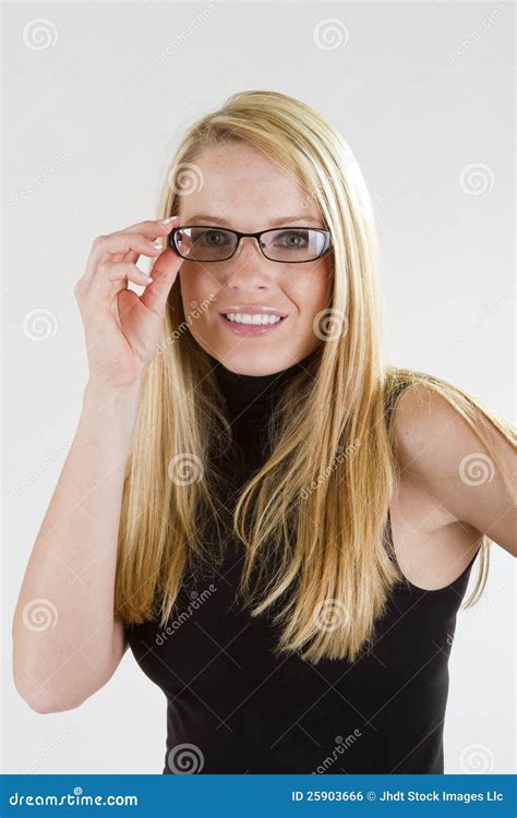 Girl In Glasses Stock Photo Image Of Caucasian Pretty 25903666