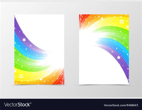 Rainbow Flyer Template Design Royalty Free Vector Image