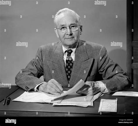 1950s Anchorman Television News Tv Reporter Stock Photo Alamy