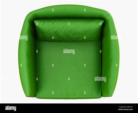 Green Leather Armchair Top View 3d Rendering Stock Photo Alamy