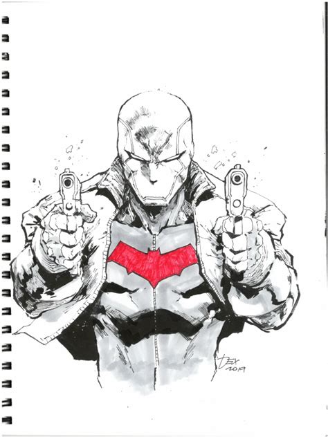 Red Hood Dexter Soy In Jason Muis Red White And Blue Sketchbook