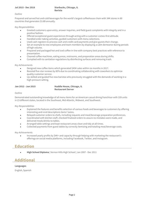 dunkin donuts resume example guide [get the best jobs]