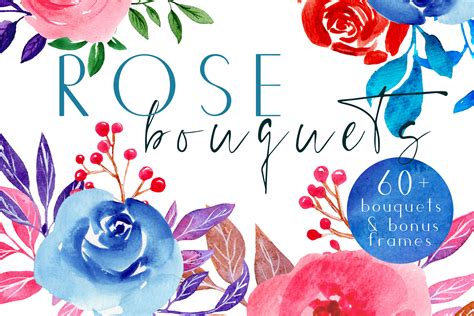 Rose Bouquets Wreaths Frames Graphic By Yelloo Fish · Creative Fabrica