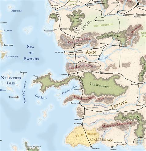 Map Of All Faerun Pirate Ship Drawing Bangkok Map Dnd World Map