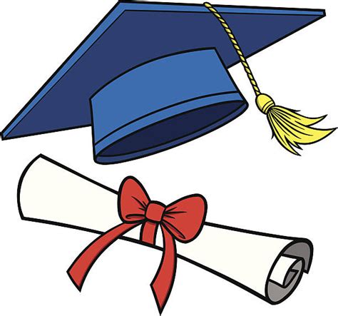 Royalty Free Cartoon Of The Graduating Hat Clip Art Vector Images
