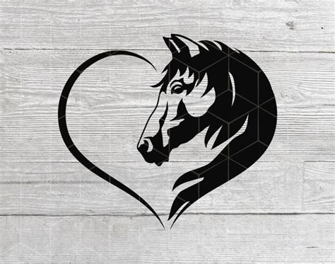 Horse SVG Heart SVG Digital Download Horse SVG I Love Horses | Etsy Canada