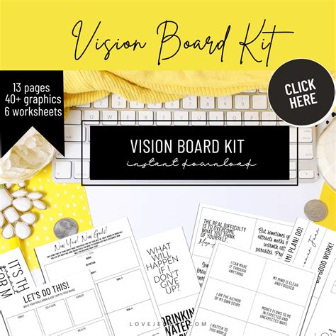 2019 Reflection Free Vision Board Printable Lovejenell Free