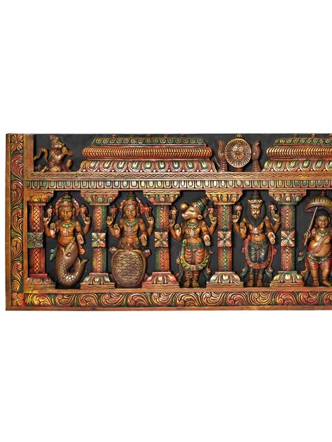 Dashavatara Panel Ten Incarnations Of Vishnu From Left Matshya