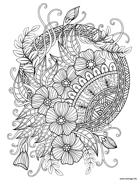 Coloriage Mandala Adulte Florale Nature 2020 Dessin Mandala à Imprimer