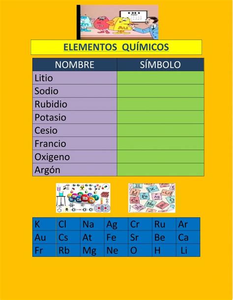 Ejercicio Online De La Tabla Periodica Para Bachillerato Puedes Hacer