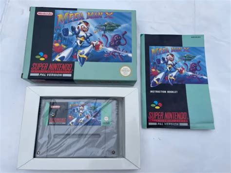 SUPER NINTENDO SNES Jeu Mega Man X en Boîte avec Manuel Excellente Collectors EUR
