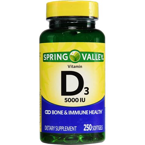 Vitamin d supplement 5000 iu a day. Spring Valley: Vitamin D-3 Maximum Strength Softgels 5000 ...