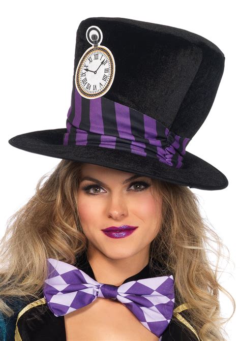 Womens Sexy Mad Hatter 5 Piece Costume Alice In Wonderland