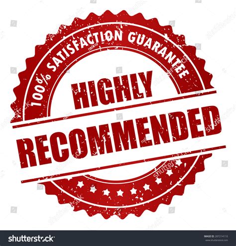 Highly Recommended Stamp Sticker Label Badge Stock Vector 287214110 - Shutterstock