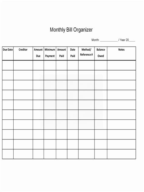 Monthly Bill Calendar Printable Free Printable Bill Calendar Free