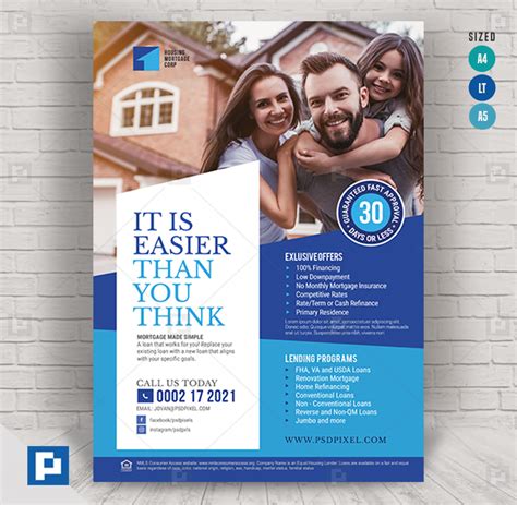 Loan And Mortgage Services Flyer Psdpixel