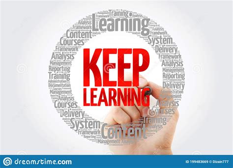 Keep Learning Circle Word Cloud Stock Image Image Of Cloud Improve