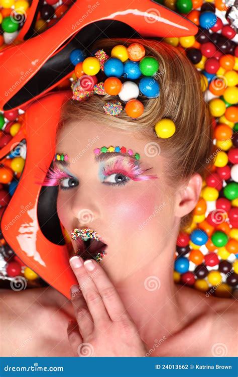 Studio Creative Candy Themed Shoot Stock Photo Image Of Lady Sweets