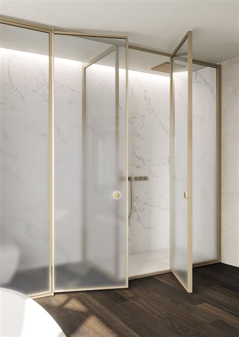 Niche Glass And Aluminium Shower Cabin With Hinged Door Suite By Vismaravetro