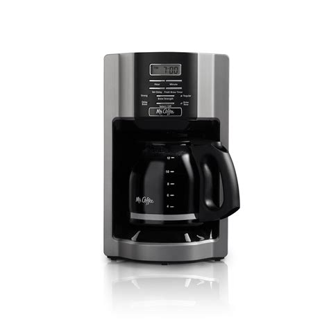 Mr Coffee 12 Cup Programmable Coffeemaker Rapid Brew Brushed