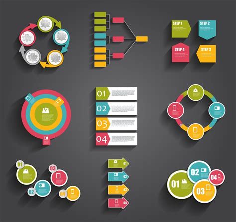 Collection Of Infographic Templates For Business Vector Illustration