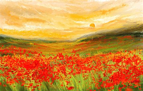 Field Of Poppies Field Of Poppies Impressionist Painting Painting By