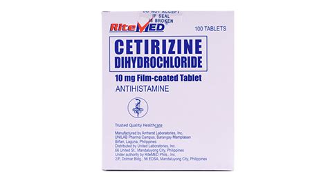 Allergy Rm Cetirizine 10 Mg Tab Ritemed