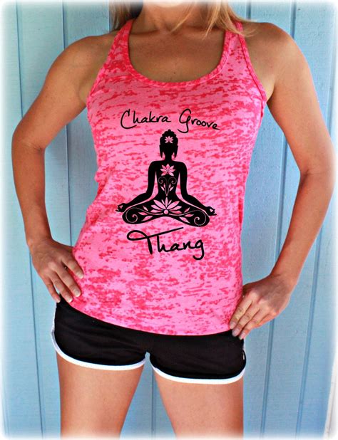 Burnout Yoga Tank Chakra Groove Thang Yoga Shirt Seven Chakras Yoga