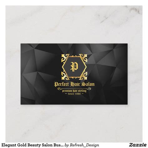 It will be necessary for the hair stylist and other kind of work to create their title and stand out among the rest by using an appropriate psd business card. Elegant Gold Beauty Salon Business Card Luxury | Zazzle ...