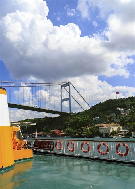 View Of The Bosphorus Bridge From Boatistanbulturkey Stock Image