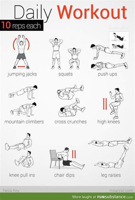 Easy Daily Workout Without Equipment Funsubstance Daily Workout