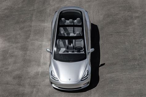 2017 Tesla Model 3 Top View Interior Seats Tesla Model 3