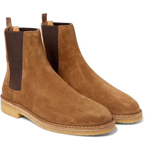 Lyst Saint Laurent Cigar Suede Chelsea Boots In Brown For Men