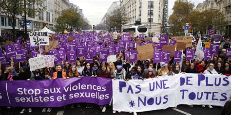 marche contre les violences faites aux femmes 49 000 personnes rassemblées à paris