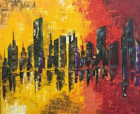 Buy Paintingsnight City Abstract Painting Buy Paintings