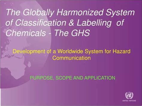 PPT The Globally Harmonized System Of Classification Labelling Of