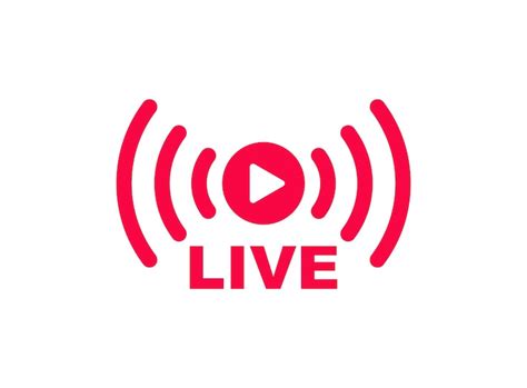 Premium Vector Live Streaming Icon Live Broadcasting Button Online
