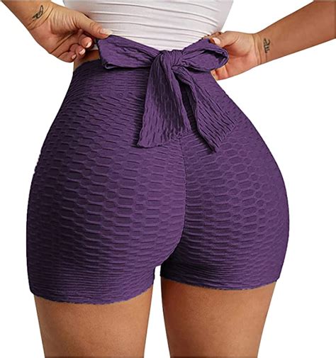 Womens Sports Shorts Short Yoga Shorts With High Waist And Stretch