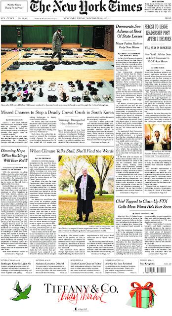 The New York Times International Edition In Print For Saturday Nov 19 2022 The New York Times