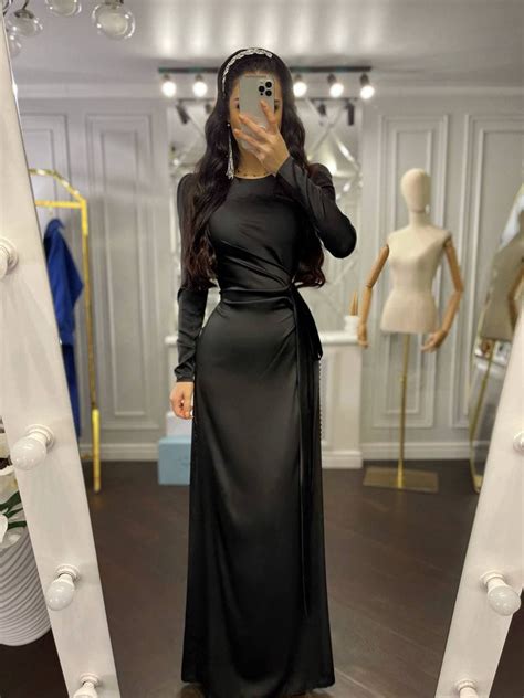 Dress Sexy Prom Night Mini Midi 2021 Evening Modest Islamic Abaya Satin Silk Maxi Dresses Buy