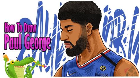 How To Draw Paul George Nba Step By Step Youtube