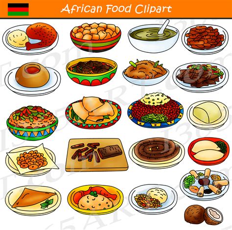Traditional dishes turkey stuffing gravy biscuits corn bread corn pudding. African Food Clipart Commercial Download | Clipart 4 School
