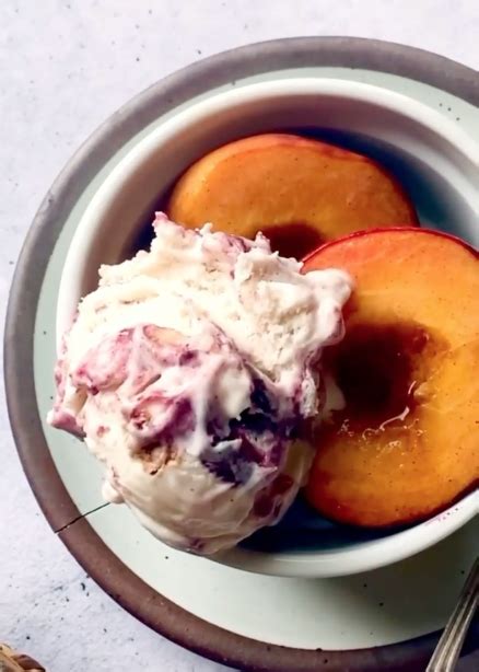Broiled Peaches And Non Dairy Frozen Desert Food Heaven Made Easy