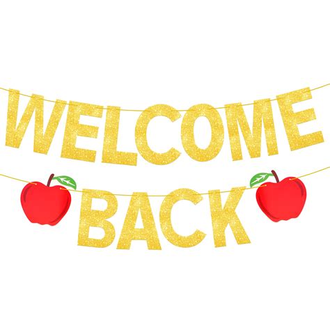 Buy Katchon Glitter Welcome Back To School Banner 10 Feet No Diy
