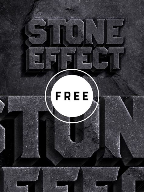 Stone Text Effect Psd Graphicsfuel Text Effects Photoshop Text